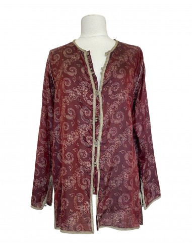 Chemise Anatole en soie chocolat 50-70% off 