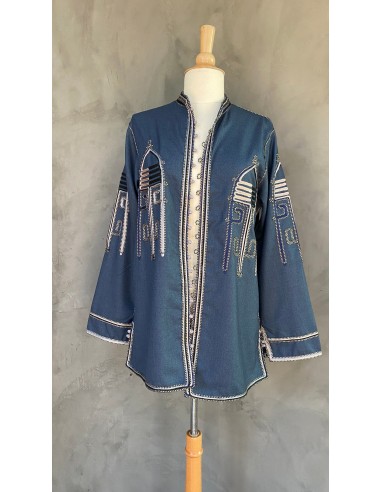 Veste Berbère bleue À commander