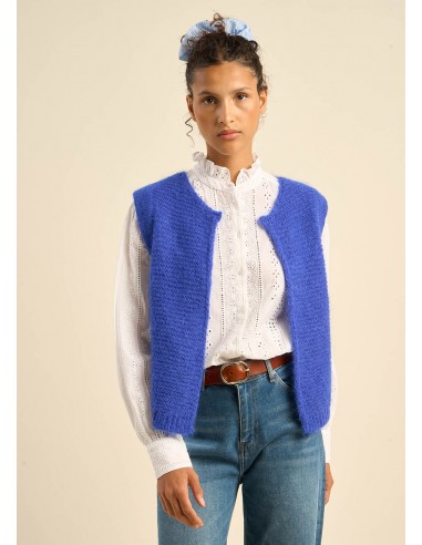 Gilet court sans manches en mohair la chaussure