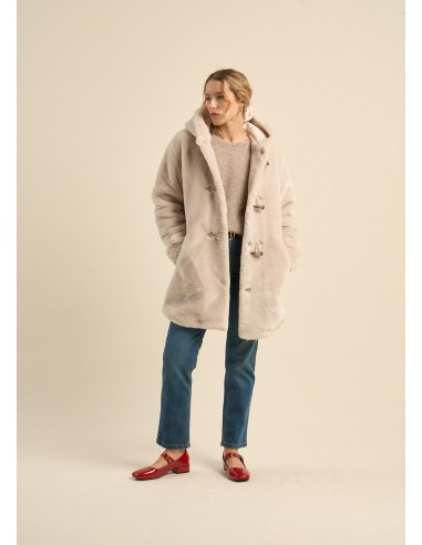 Duffle-coat en fausse fourrure à capuche l'achat 